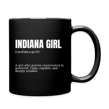Indiana Girl: Consistent typo statement - Full Colour Mug - black - Right