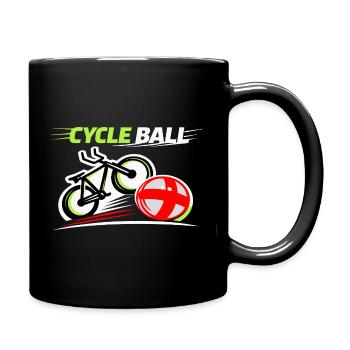 Radball, Cycleball, Hallenradsport - Tasse einfarbig - Schwarz - Rechts