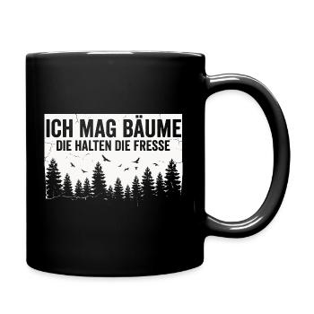 Funny Saying Trees Forest Rest Statement - Full Colour Mug - black - Right