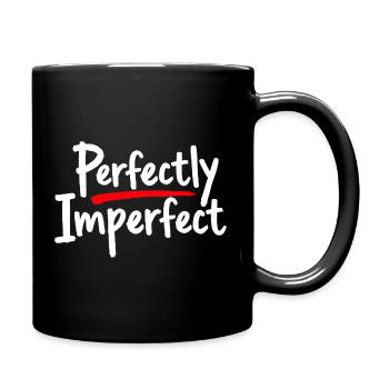 Perfectly Imperfect Statement for Self-Love - Full Colour Mug - black - Right