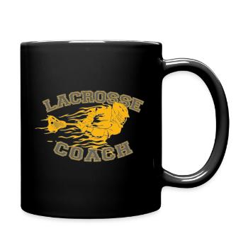 Flaming Lacrosse Coach Dynamic Sports Graphic Tee - Tasse einfarbig - Schwarz - Rechts