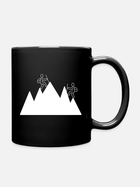Silhouette des lignes d’alpinisme - Mug uni - noir