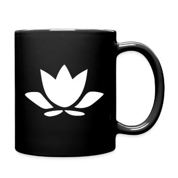 Fleur de lotus, fleur de lotus, fleur blanche, fleur de yoga - Mug uni - noir - Droite