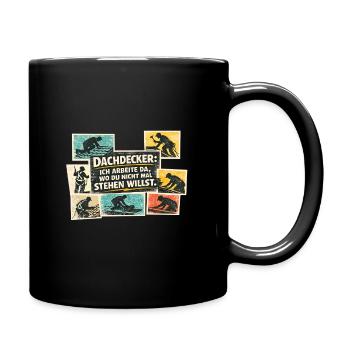 Motif de la déclaration du couvreur - Mug uni - noir - Droite