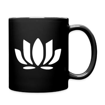 Lotus Flower Lotus Flower White Flower Blossom White Flower White - Full Colour Mug - black - Right