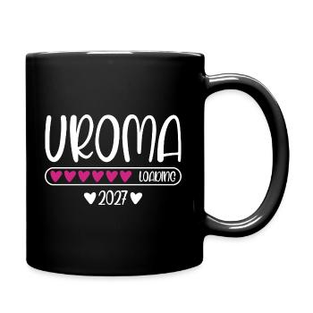 Uroma 2027 loading Herzchen Ladebalken - Tasse einfarbig - Schwarz - Rechts