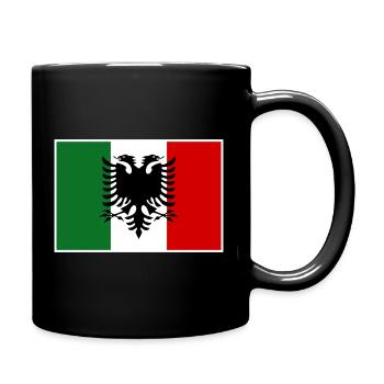 Drapeau arbresh d’Albanie Italie - Mug uni - noir - Droite