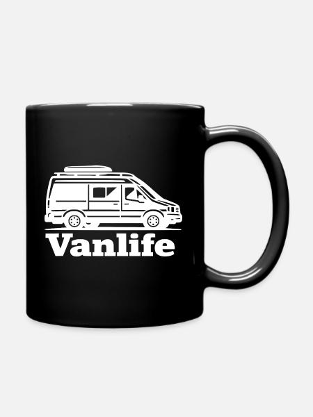 Vanlife Silhouette Minimalist Black Shirt - Tasse einfarbig - Schwarz