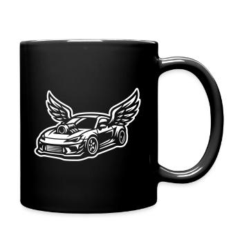 Sportwagen Symbol Auto Tuning - Tasse einfarbig - Schwarz - Rechts