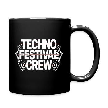Techno Festival Crew – Techo Party Outfit - Tasse einfarbig - Schwarz - Rechts