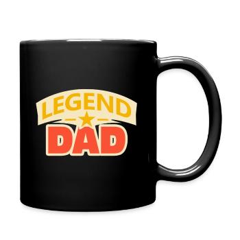 Legenden-Vater – Lustiges Vater-Design - Tasse einfarbig - Schwarz - Rechts