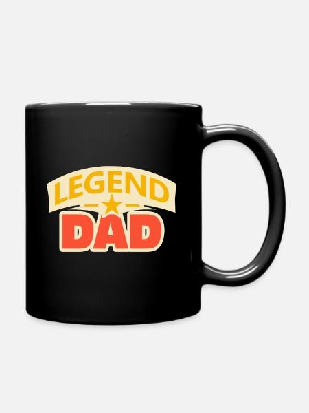Legend dad – Funny Father Design - Full Colour Mug - black