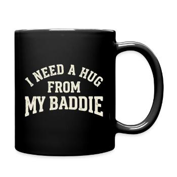 Hug from my baddie - Full Colour Mug - black - Right