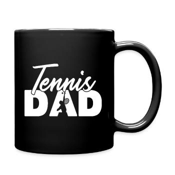 Tennis-Vater-Silhouette Sporttypografie-Design - Tasse einfarbig - Schwarz - Rechts