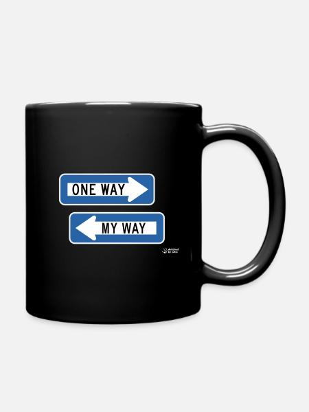 Duo de signes One Way vs My Way - Mug uni - noir