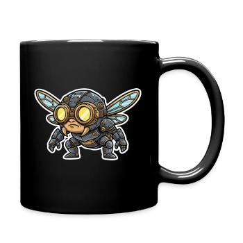Mouche de Combat Steampunk Armure Acier et Laiton - Mug uni - noir - Droite