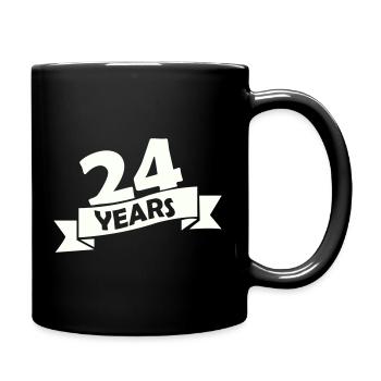 24_years - Tasse einfarbig - Schwarz - Rechts