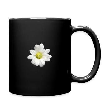 Imprimé de marguerites blanches - Fleurs douces - Marguerites - Mug uni - noir - Droite