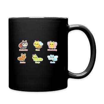 Kawaii Insekten Bande - Tasse einfarbig - Schwarz - Rechts