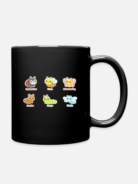Kawaii Insekten Bande - Tasse einfarbig - Schwarz