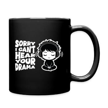 No Drama Relatable Manga Headphones - Full Colour Mug - black - Right