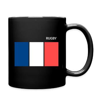 Rugby French Flag - Full Colour Mug - black - Right