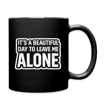 Je veux la paix Laisse-moi tranquille - Mug uni - noir - Droite