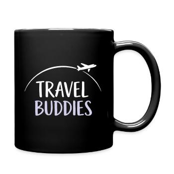 Travel buddies - Tasse einfarbig - Schwarz - Rechts