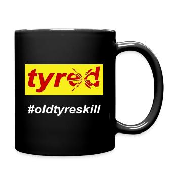 Tyred Tired Mom Life - Full Colour Mug - black - Right