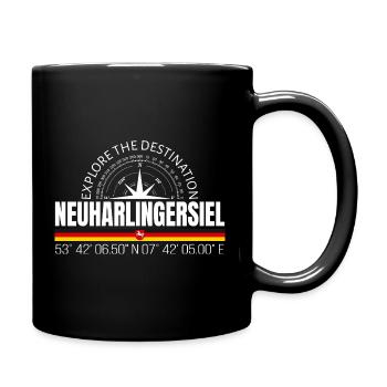 Neuharlingersiel - Tasse einfarbig - Schwarz - Rechts