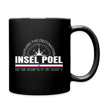 Insel Poel - Tasse einfarbig - Schwarz - Rechts