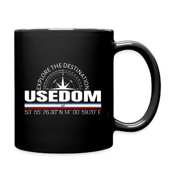 Usedom - Tasse einfarbig - Schwarz - Rechts