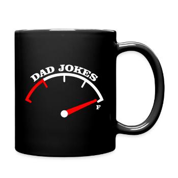 Dad Jokes Meter Tee Design - Full Colour Mug - black - Right