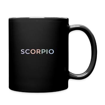 Pastell-Skorpion-Glyphen - Tasse einfarbig - Schwarz - Rechts