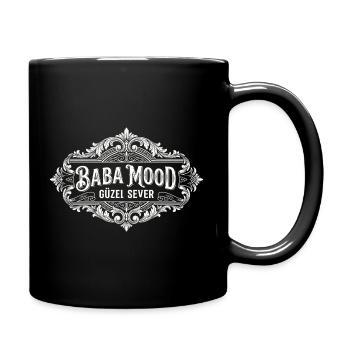 Baba Mood Vintage Ornate Label Türkisch - Tasse einfarbig - Schwarz - Rechts