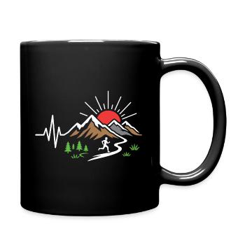 Course sur sentier - Mug uni - noir - Droite