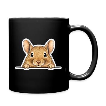Peeking Degu - Tasse einfarbig - Schwarz - Rechts