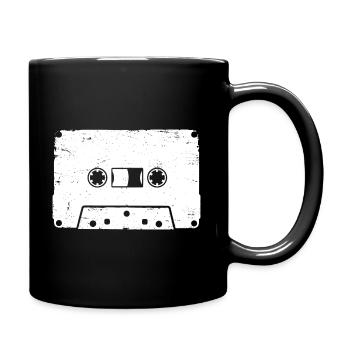 Kassette Vintage Retro Musik Icon Design - Tasse einfarbig - Schwarz - Rechts