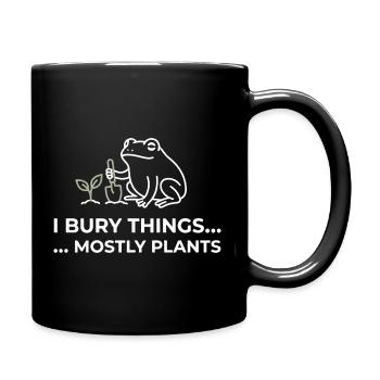 Frosch-Garten-Humor-Pflanzenfrosch - Tasse einfarbig - Schwarz - Rechts