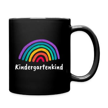 Kindergartenkind Regenbogen - Tasse einfarbig - Schwarz - Rechts