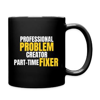 Créateur professionnel de problèmes Design de vêtements de travail drôles - Mug uni - noir - Droite