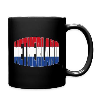 Maillot de football néerlandais, design de ventilateur néerlandais - Mug uni - noir - Droite