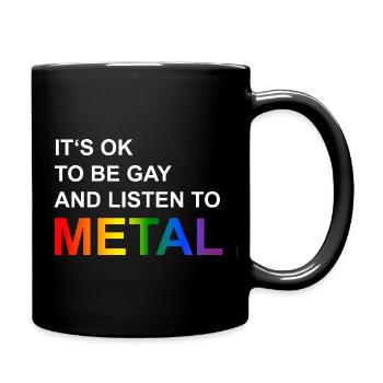 Ok2BGay - Tasse einfarbig - Schwarz - Rechts