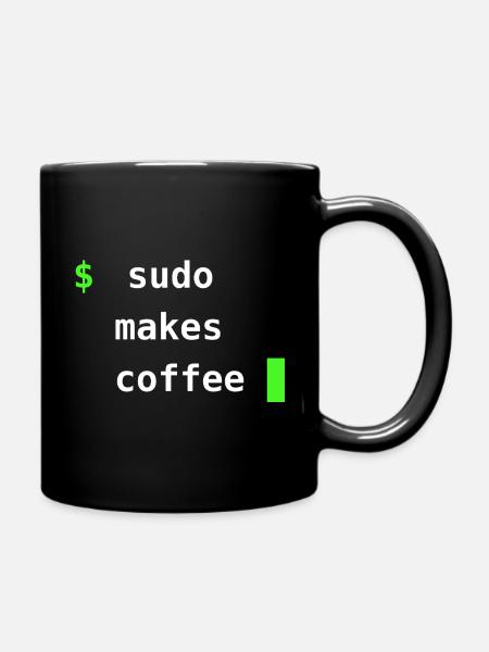 Sudo Makes Coffee – Conception de terminaux Linux - Mug uni - noir