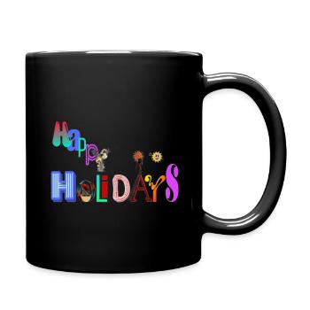 Joyeuses Fêtes - Mug uni - noir - Droite