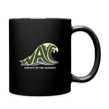 WAVE – I Swim With the Current, But Reluctantly - Full Colour Mug - black - Right