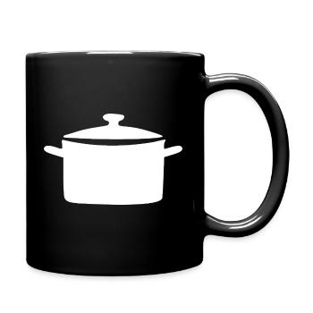 Icône de la marmite de cuisson blanche - Mug uni - noir - Droite