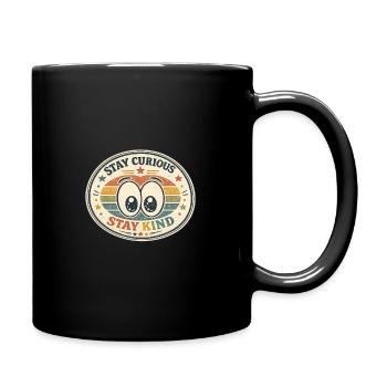 Stay Curious Stay Kind Rainbow - Full Colour Mug - black - Right