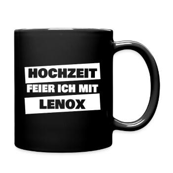 Heiraten Lenox - Tasse einfarbig - Schwarz - Rechts