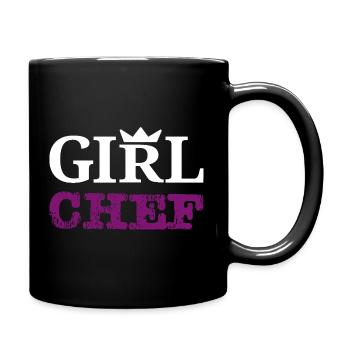 Girl Chef - Design statement & typographie - Mug uni - noir - Droite